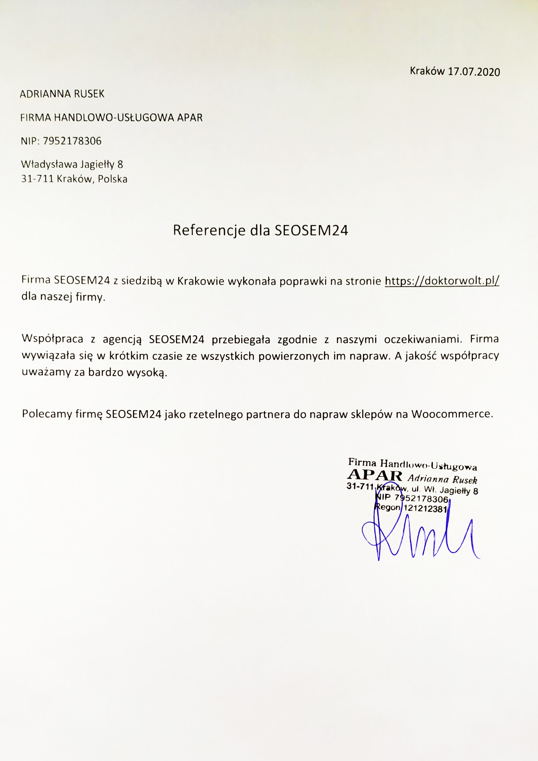 referencje doktorwolt
