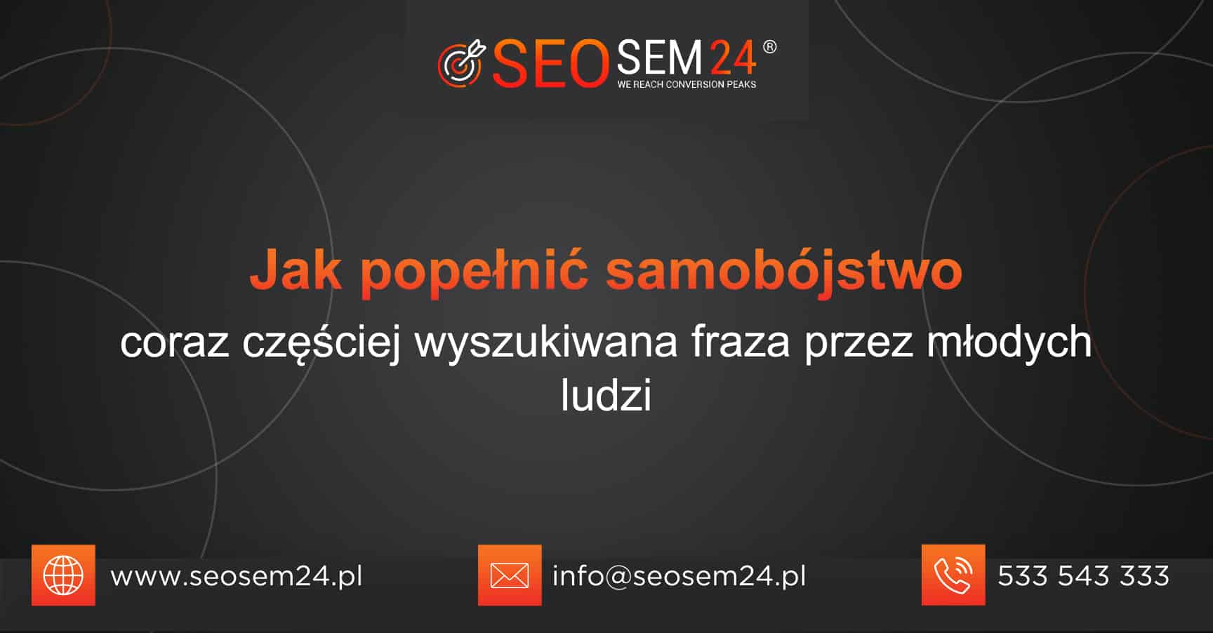 Jak popełnić samobójstwo - coraz częściej wyszukiwana fraza przez młodych ludzi