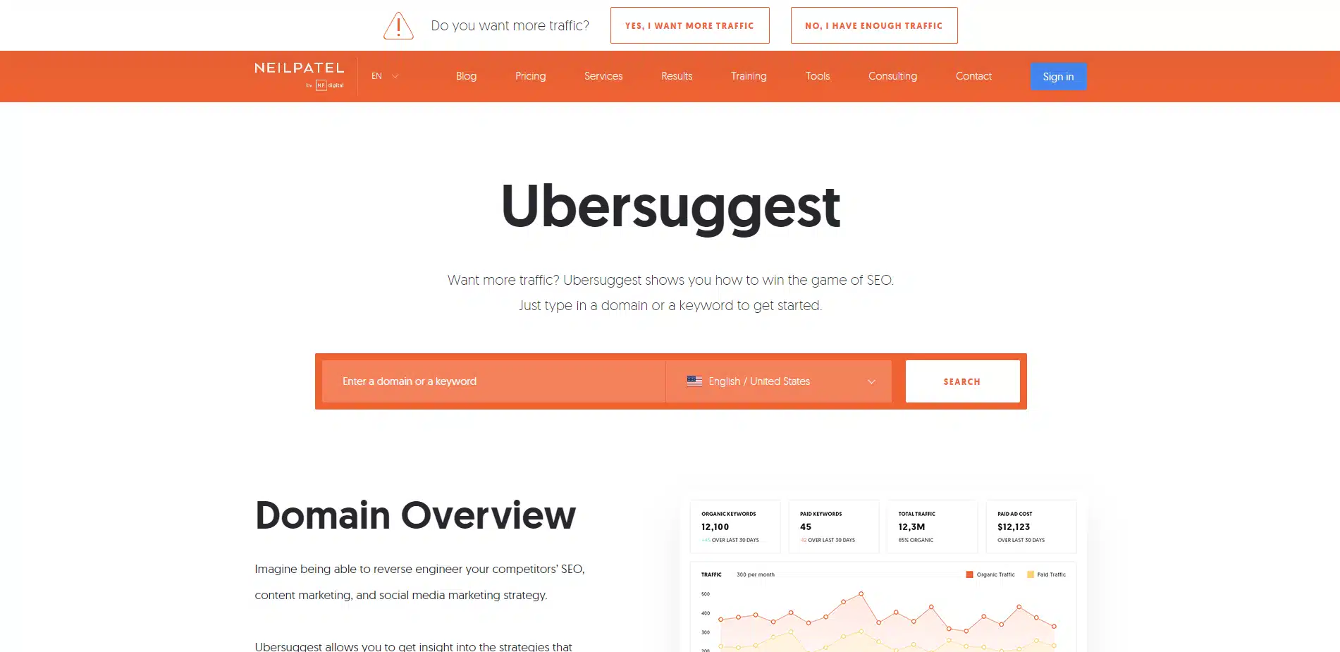 Pozycjonowanie stron www w Koronowie - Ubersuggest