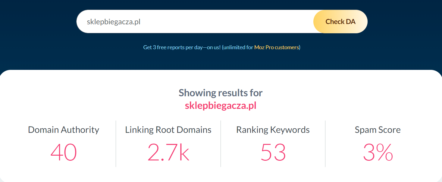 Kampanie SEO w Większycach - Analiza autorytetu domeny i spamu.