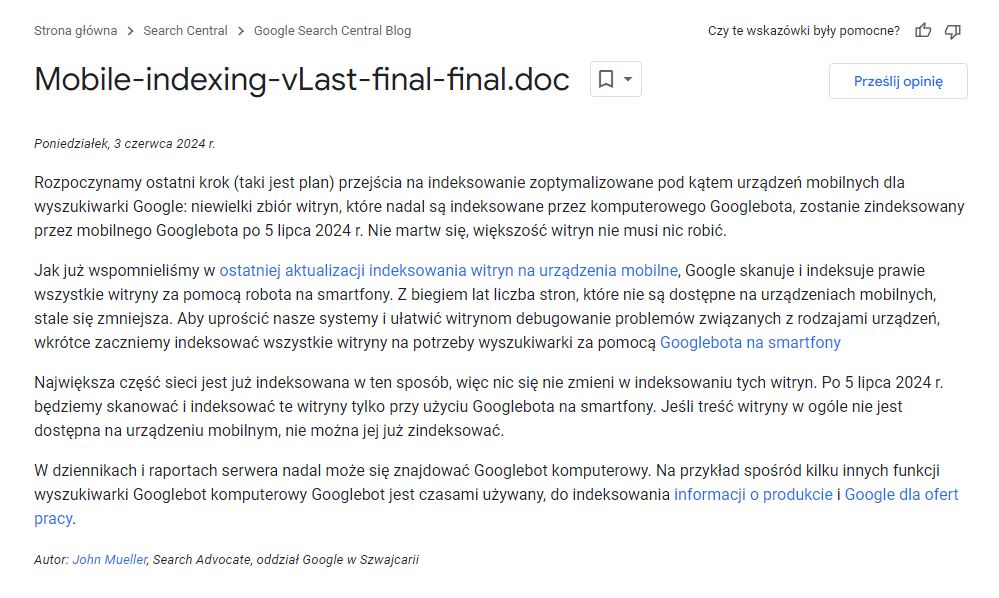 Pozycjonowanie Józefów nad Wisłą - Mobile Indexing