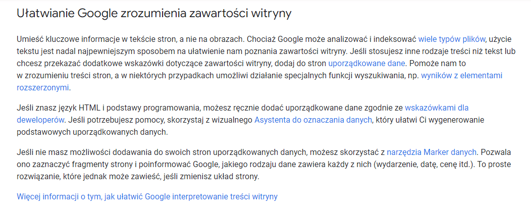 Serwisy internetowe zoptymalizowane pod SEO w Ustrzykach Dolnych - zasady rozumienia zawartości witryn.