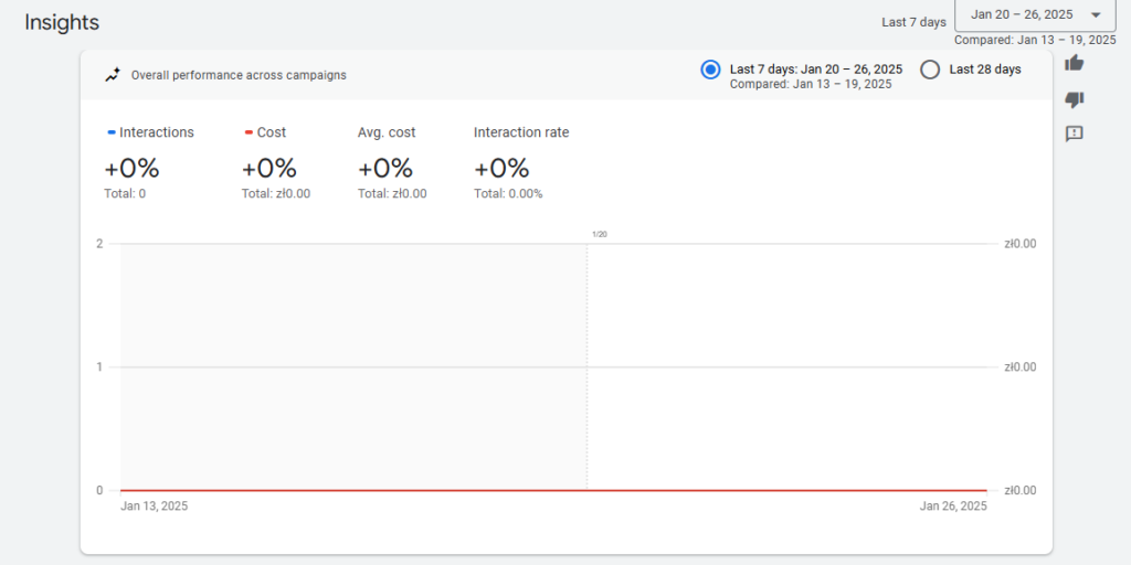 Analiza rezultatów Google Ads.