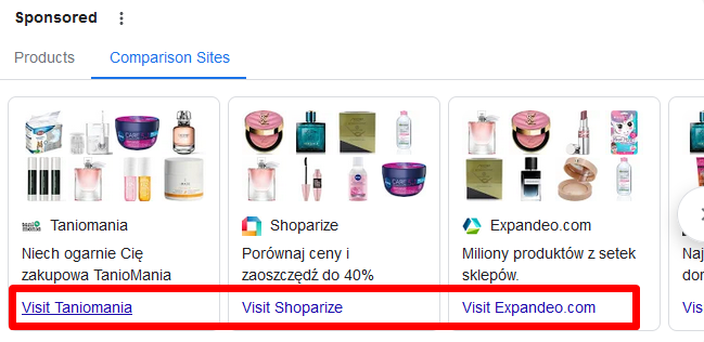Rozszerzenia Google Ads.