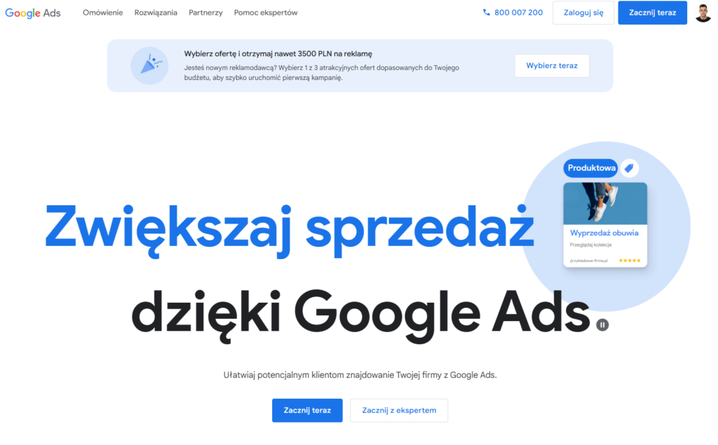Zakładanie konta Google Ads. 